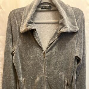 Womens Talbots Velour Zip Up Jacket Size M